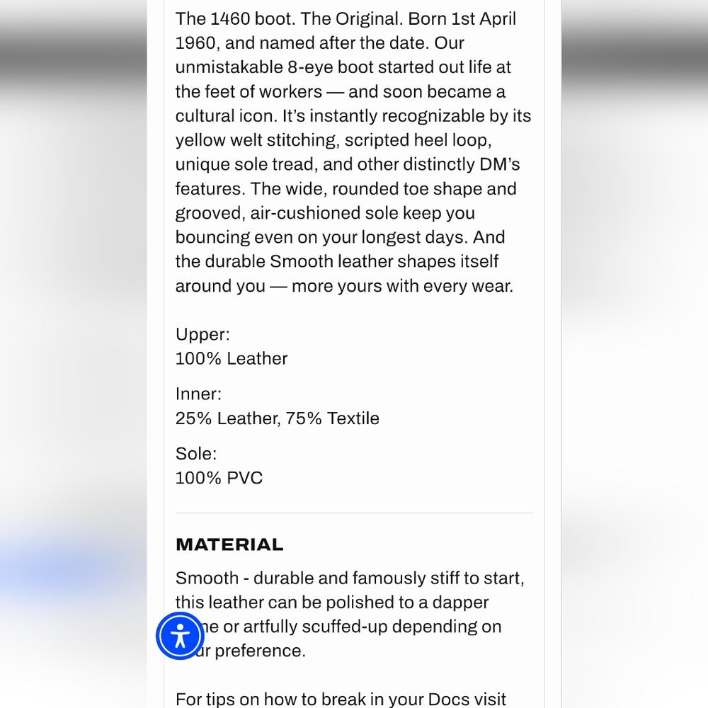 Dr Martens 1460 Smooth Orange  Lace Up Combat Boots Size 8 - Picture 8 of 12